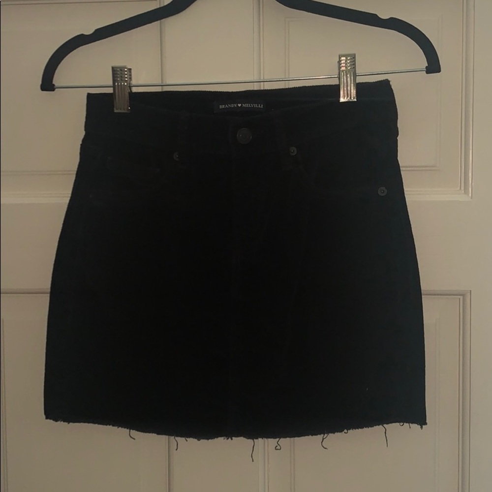 Corduroy black brandy Melville skirt